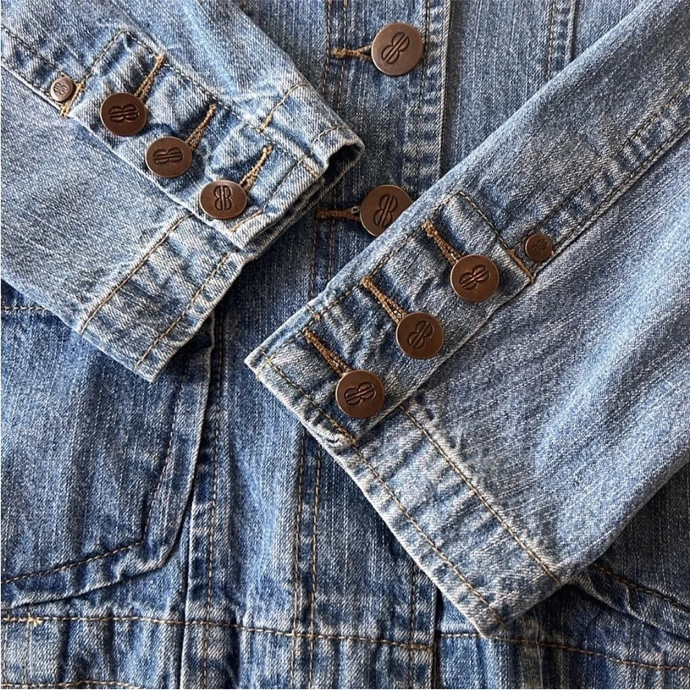 Vintage Bill Blass Blue Denim Button Front Jacket Size Large - Picture 4 of 9